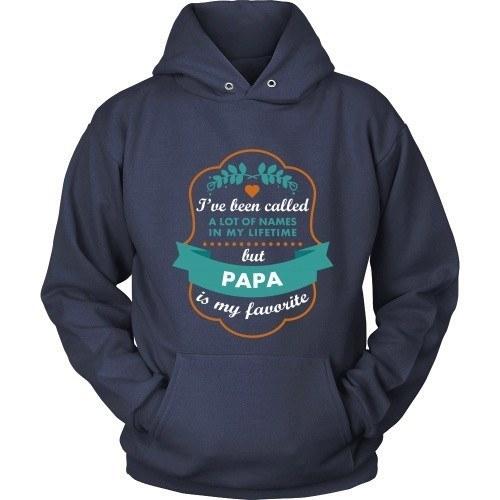 Grandpa T Shirt - I've been called a lot of names in my lifetime but Papa is my favourite-T-shirt-Teelime | shirts-hoodies-mugs