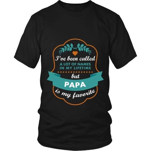 Grandpa T Shirt - I've been called a lot of names in my lifetime but Papa is my favourite-T-shirt-Teelime | shirts-hoodies-mugs
