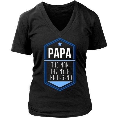 Grandpa T Shirt - Papa The Man The Myth The Legend-T-shirt-Teelime | shirts-hoodies-mugs