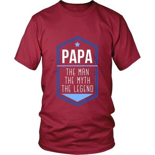 Grandpa T Shirt - Papa The Man The Myth The Legend-T-shirt-Teelime | shirts-hoodies-mugs