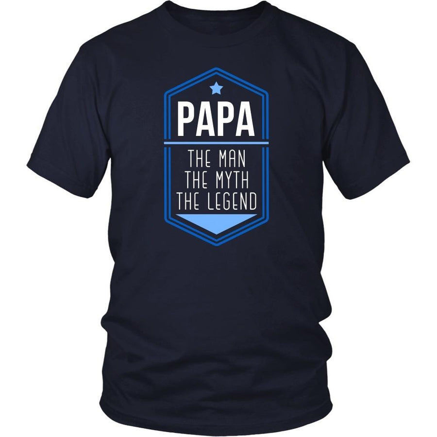 Grandpa T Shirt - Papa The Man The Myth The Legend-T-shirt-Teelime | shirts-hoodies-mugs