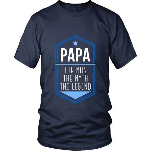 Grandpa T Shirt - Papa The Man The Myth The Legend-T-shirt-Teelime | shirts-hoodies-mugs