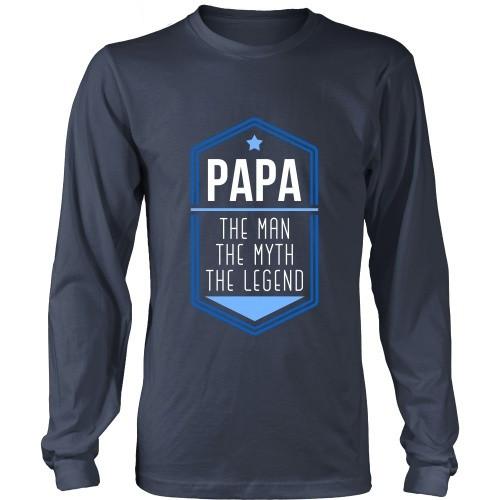 Grandpa T Shirt - Papa The Man The Myth The Legend-T-shirt-Teelime | shirts-hoodies-mugs