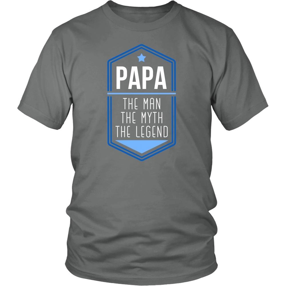 Grandpa T Shirt - Papa The Man The Myth The Legend-T-shirt-Teelime | shirts-hoodies-mugs