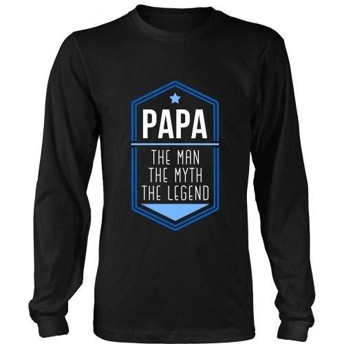 Grandpa T Shirt - Papa The Man The Myth The Legend-T-shirt-Teelime | shirts-hoodies-mugs