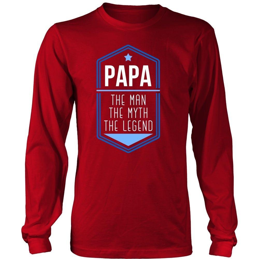 Grandpa T Shirt - Papa The Man The Myth The Legend-T-shirt-Teelime | shirts-hoodies-mugs