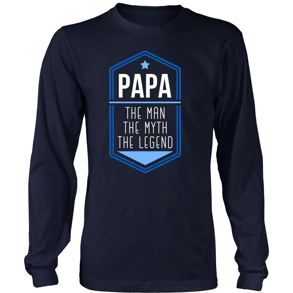 Grandpa T Shirt - Papa The Man The Myth The Legend-T-shirt-Teelime | shirts-hoodies-mugs