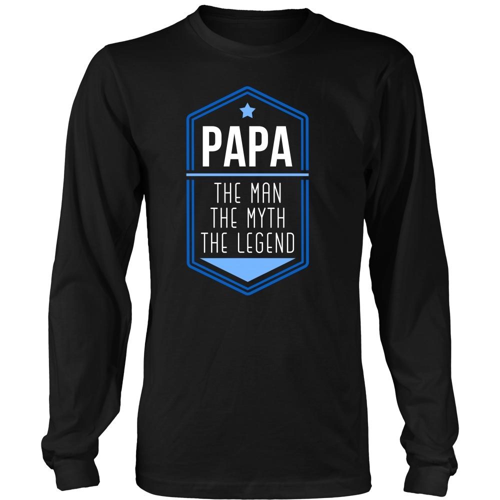 Grandpa T Shirt - Papa The Man The Myth The Legend-T-shirt-Teelime | shirts-hoodies-mugs