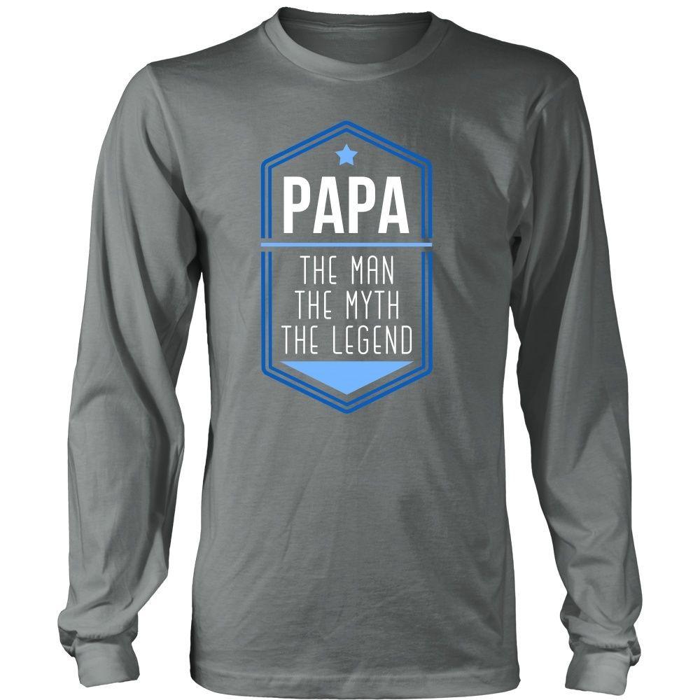 Grandpa T Shirt - Papa The Man The Myth The Legend-T-shirt-Teelime | shirts-hoodies-mugs