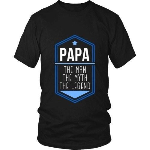 Grandpa T Shirt - Papa The Man The Myth The Legend-T-shirt-Teelime | shirts-hoodies-mugs