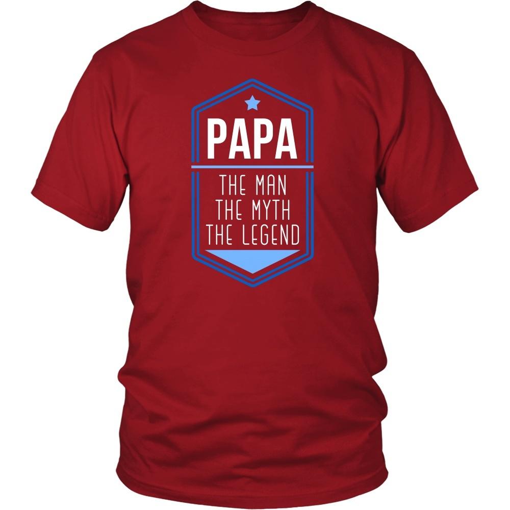 Grandpa T Shirt - Papa The Man The Myth The Legend-T-shirt-Teelime | shirts-hoodies-mugs