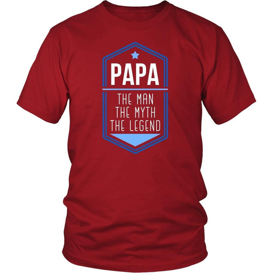 Grandpa T Shirt - Papa The Man The Myth The Legend-T-shirt-Teelime | shirts-hoodies-mugs