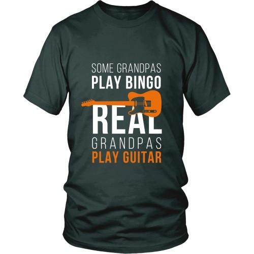 Grandpa T Shirt - Some Grandpas play Bingo Real Grandpas play Quitar-T-shirt-Teelime | shirts-hoodies-mugs