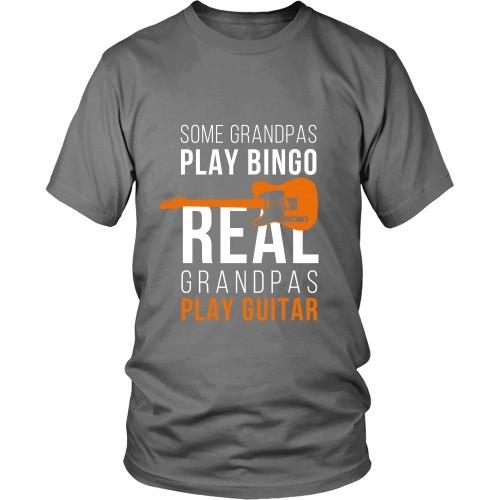 Grandpa T Shirt - Some Grandpas play Bingo Real Grandpas play Quitar-T-shirt-Teelime | shirts-hoodies-mugs