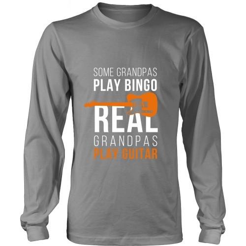Grandpa T Shirt - Some Grandpas play Bingo Real Grandpas play Quitar-T-shirt-Teelime | shirts-hoodies-mugs