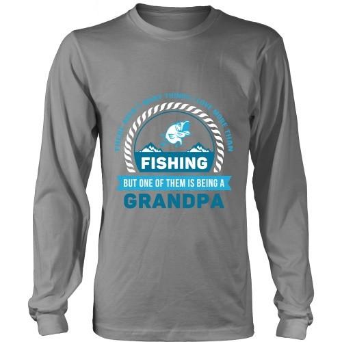 Grandpa T Shirt - There aren't many things I love more than Fishing, but one of them is being a Grandpa-T-shirt-Teelime | shirts-hoodies-mugs