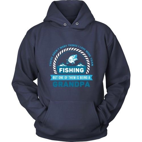 Grandpa T Shirt - There aren't many things I love more than Fishing, but one of them is being a Grandpa-T-shirt-Teelime | shirts-hoodies-mugs