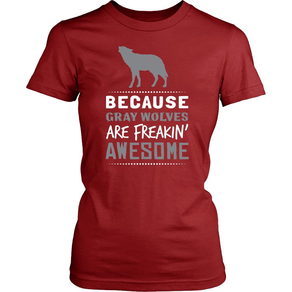 Gray Wolf Shirt - Freakin Awesome - Animal Lover Gift-T-shirt-Teelime | shirts-hoodies-mugs