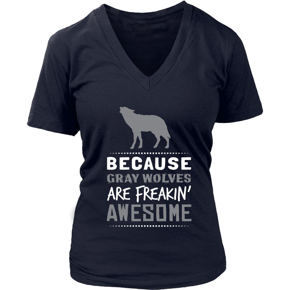 Gray Wolf Shirt - Freakin Awesome - Animal Lover Gift-T-shirt-Teelime | shirts-hoodies-mugs