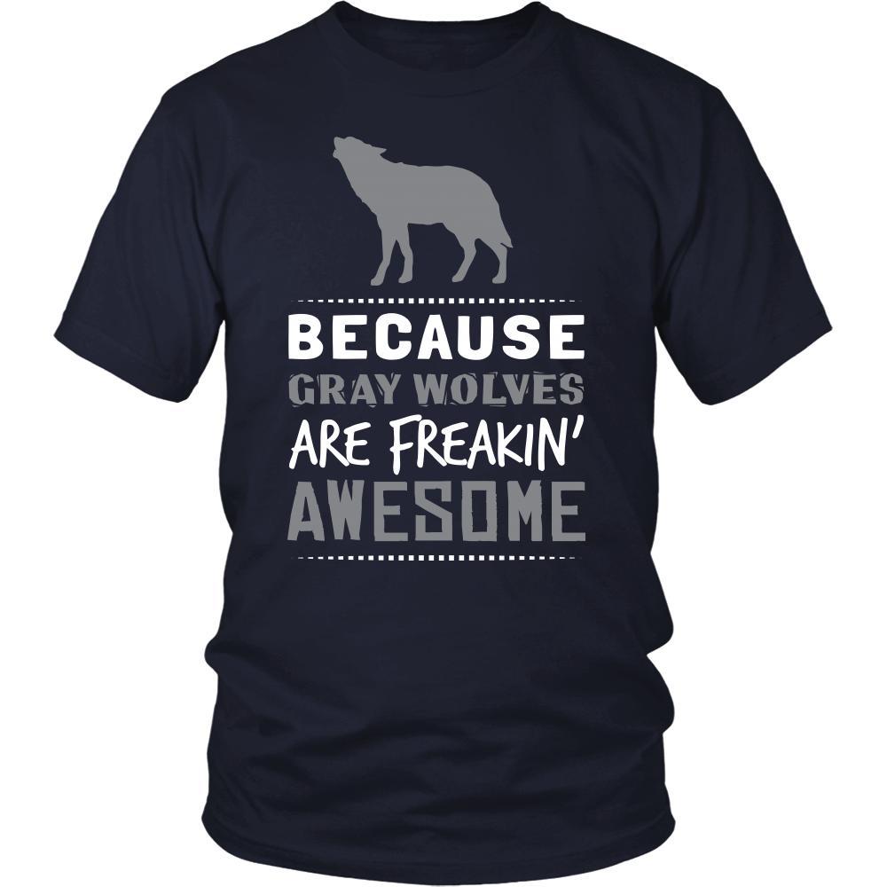 Gray Wolf Shirt - Freakin Awesome - Animal Lover Gift-T-shirt-Teelime | shirts-hoodies-mugs