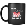 Great Dane Real Women Love Great Danes 11oz Black Mug-Drinkware-Teelime | shirts-hoodies-mugs