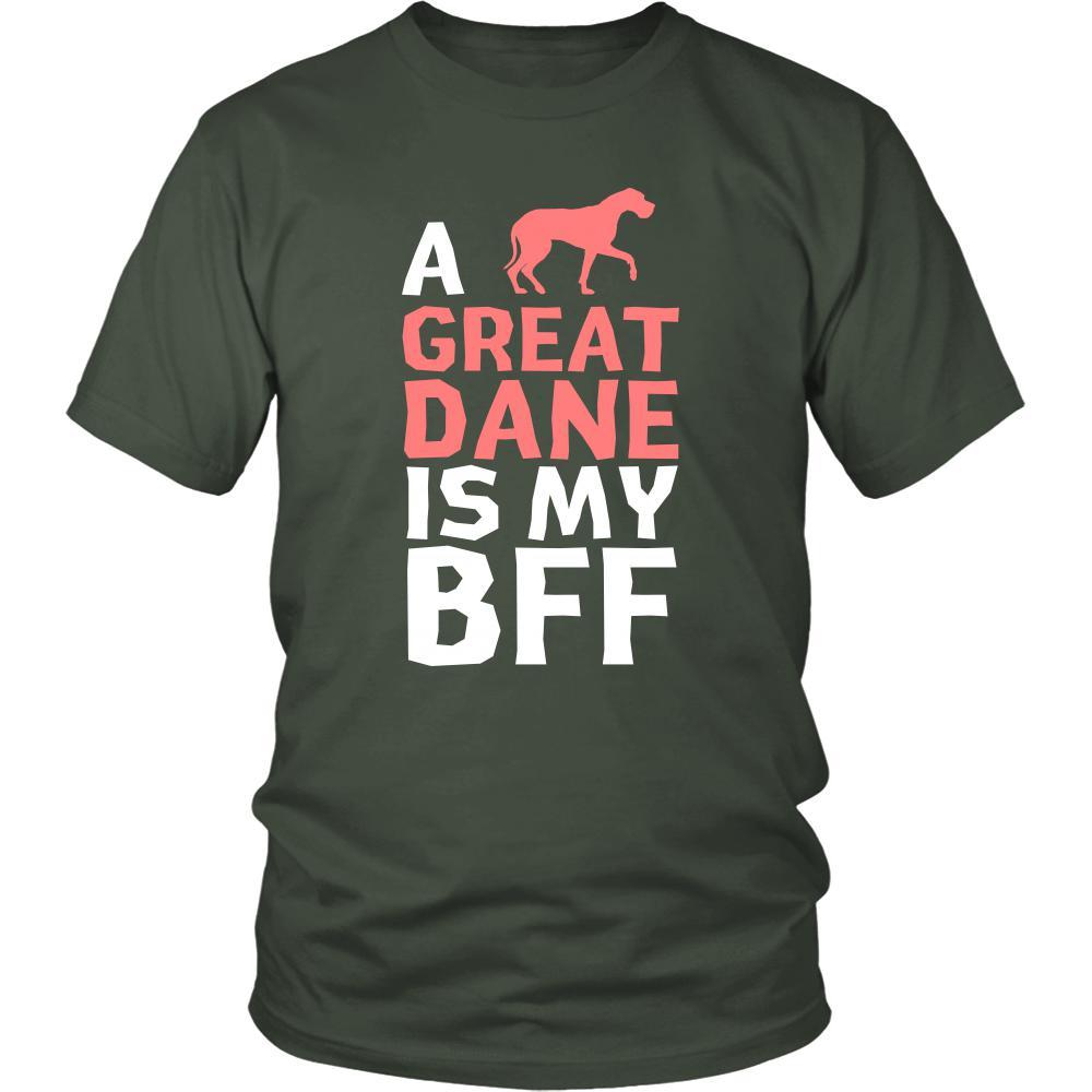Great dane Shirt - a Great dane is my bff- Dog Lover Gift-T-shirt-Teelime | shirts-hoodies-mugs