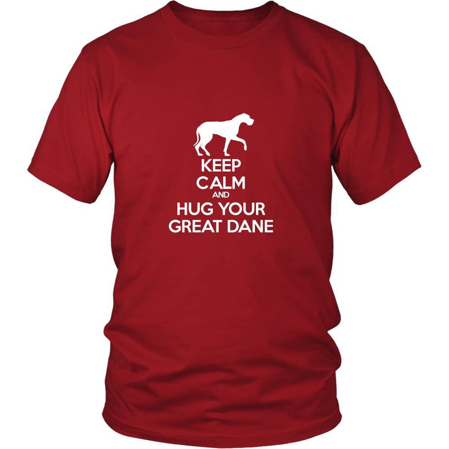 Great dane Shirt - Keep Calm and Hug Your Great dane- Dog Lover Gift
