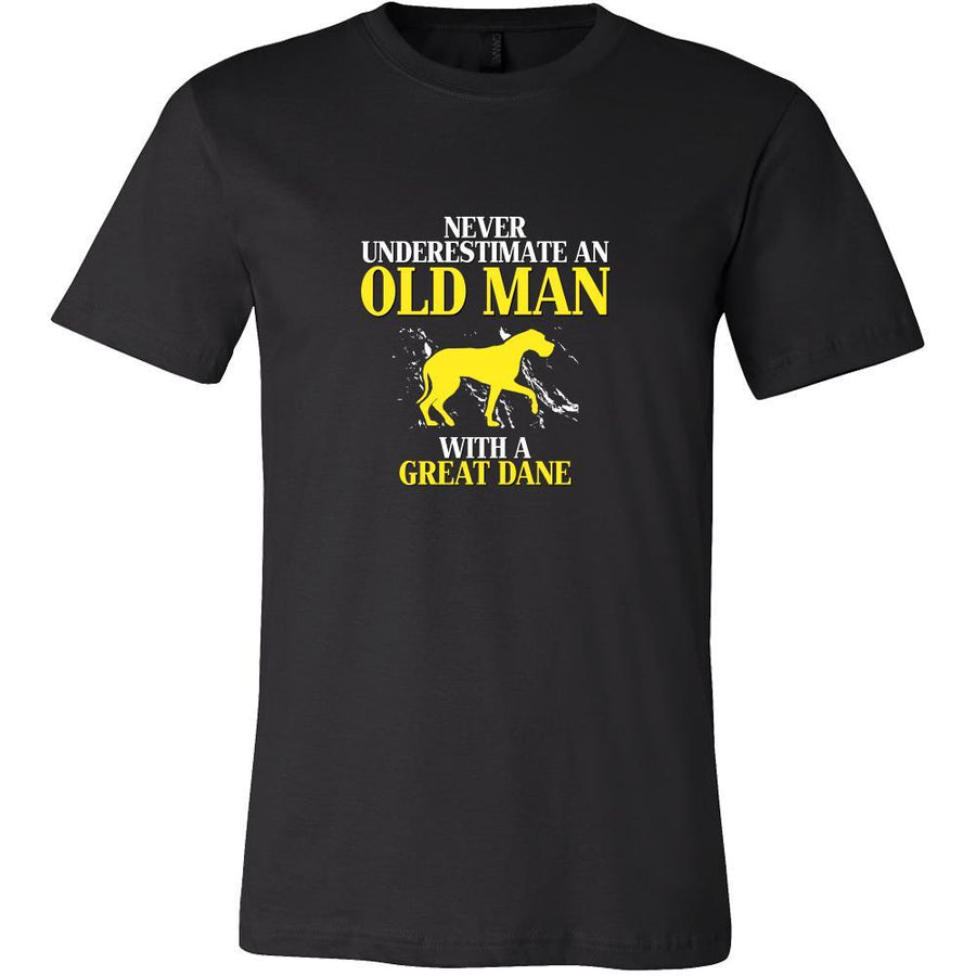 Great dane Shirt - Never underestimate an old man with a Great dane Grandfather Dog Gift-T-shirt-Teelime | shirts-hoodies-mugs