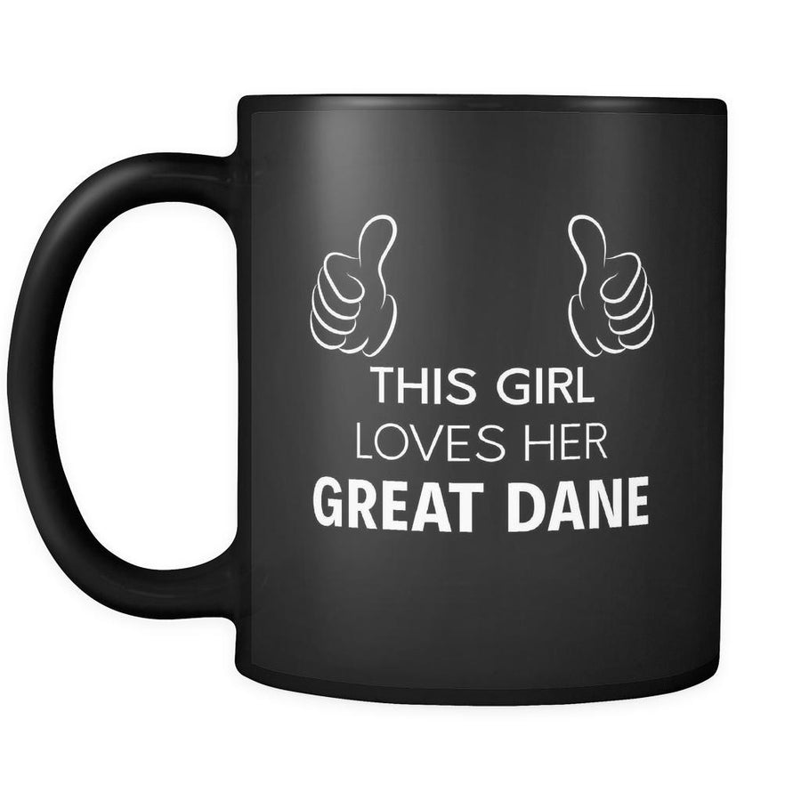 Great Dane This Girl Loves Her Great Dane 11oz Black Mug-Drinkware-Teelime | shirts-hoodies-mugs