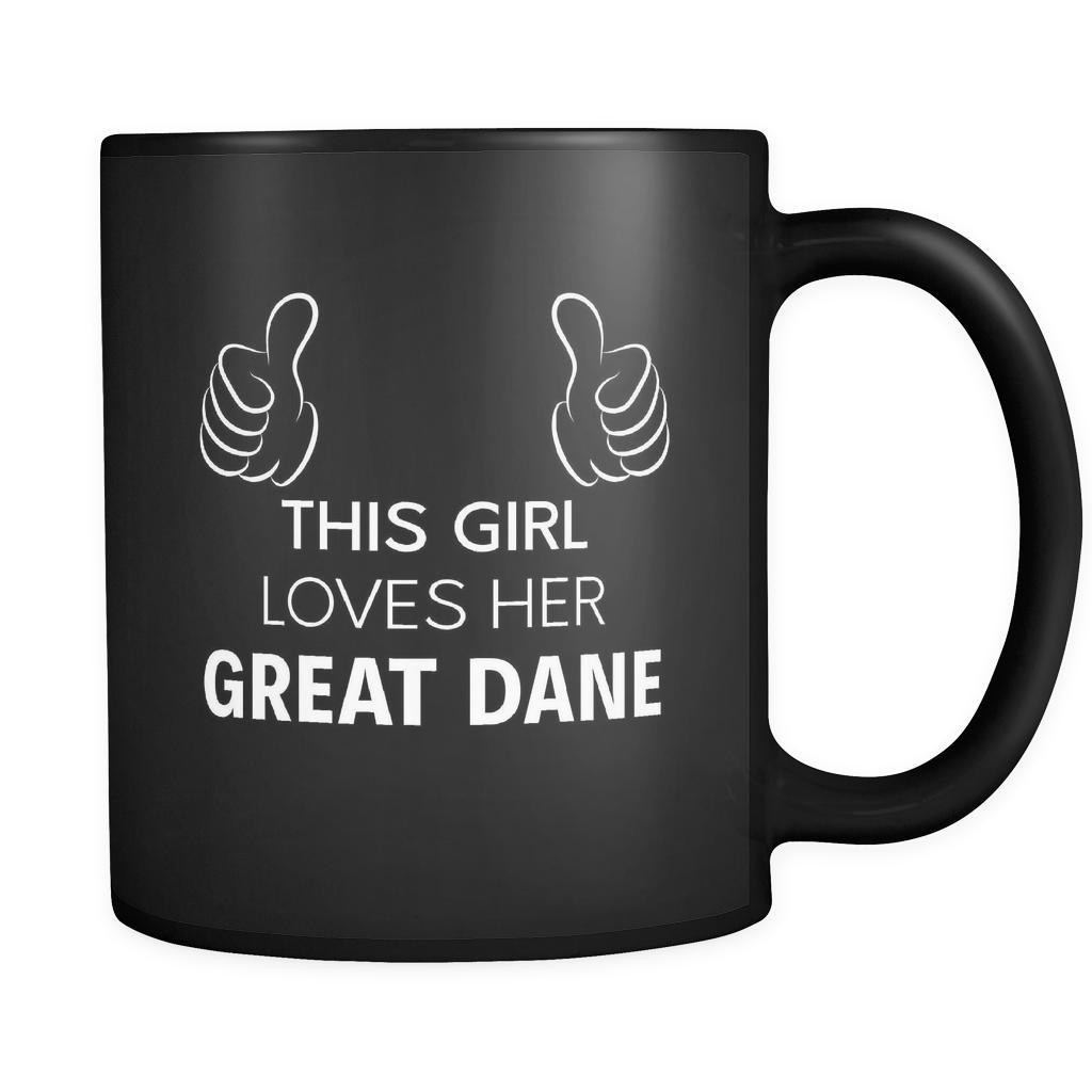 Great Dane This Girl Loves Her Great Dane 11oz Black Mug-Drinkware-Teelime | shirts-hoodies-mugs