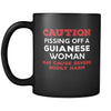 Guianese Caution Pissing Off A Guianese Woman May Cause Severe Bodily Harm 11oz Black Mug-Drinkware-Teelime | shirts-hoodies-mugs