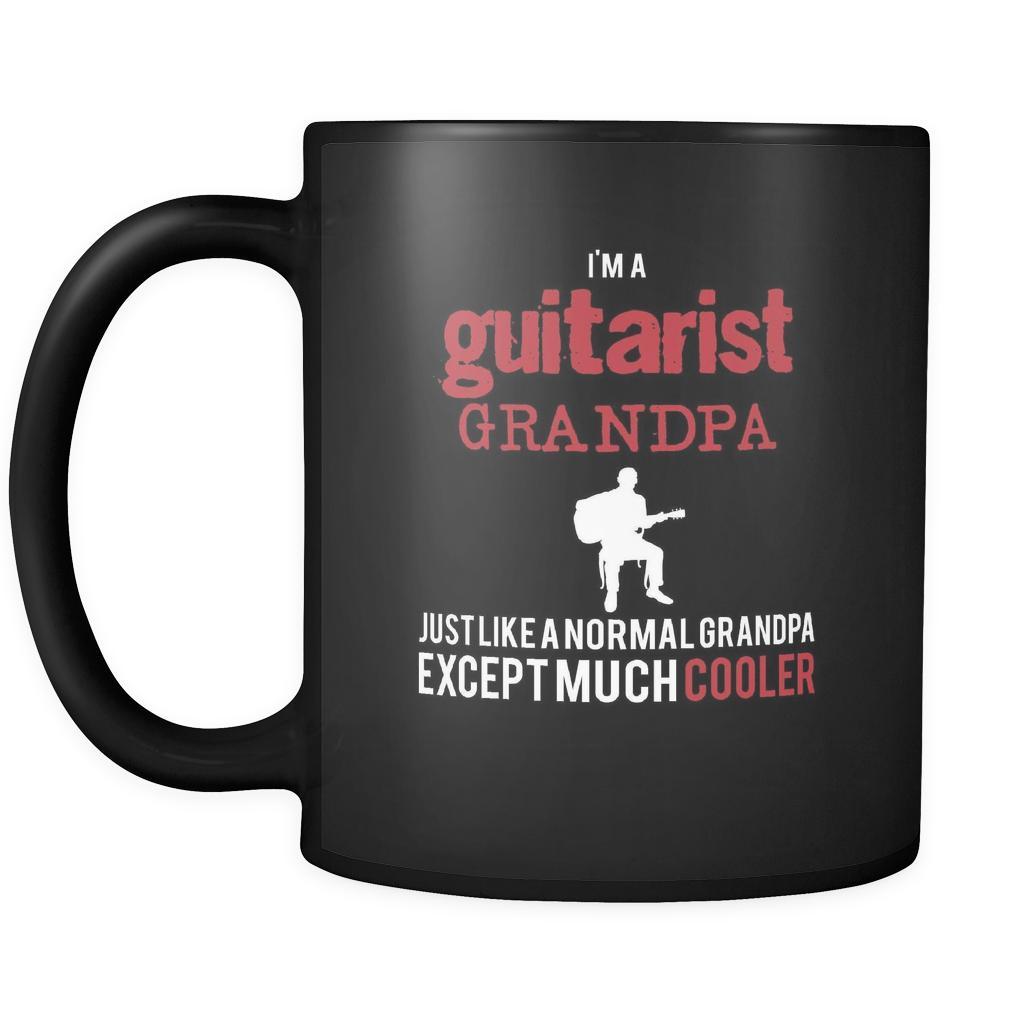 Guitar I'm a guitarist grandpa just like a normal grandpa except much cooler 11oz Black Mug-Drinkware-Teelime | shirts-hoodies-mugs