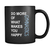 Gymnastics Cup - Do more of what makes you happy Gymnastics Sport Gift, 11 oz Black Mug-Drinkware-Teelime | shirts-hoodies-mugs
