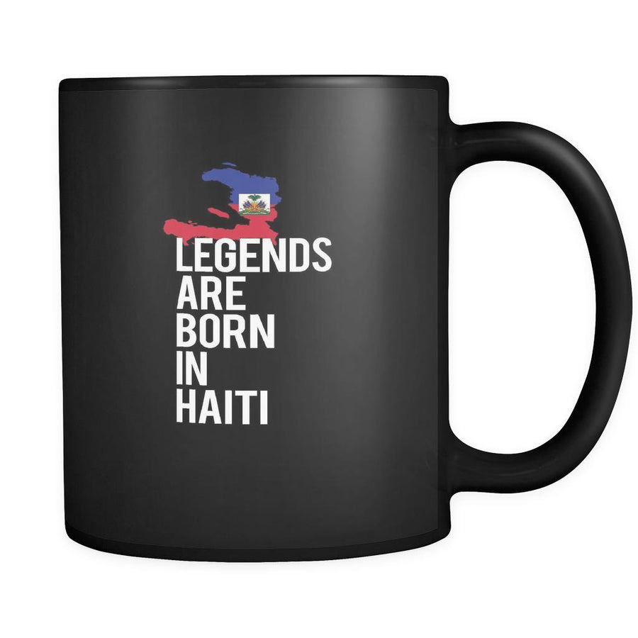 Haiti Legends are born in Haiti 11oz Black Mug-Drinkware-Teelime | shirts-hoodies-mugs