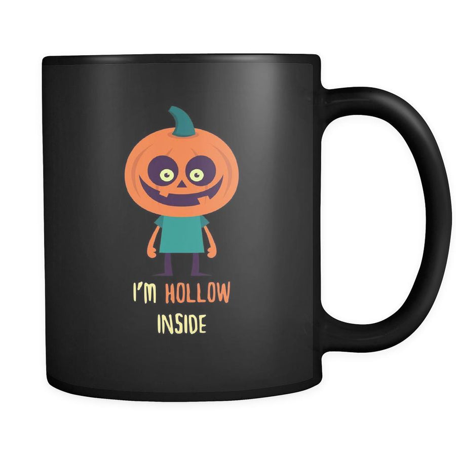 Halloween I'm hollowe inside 11oz Black Mug-Drinkware-Teelime | shirts-hoodies-mugs