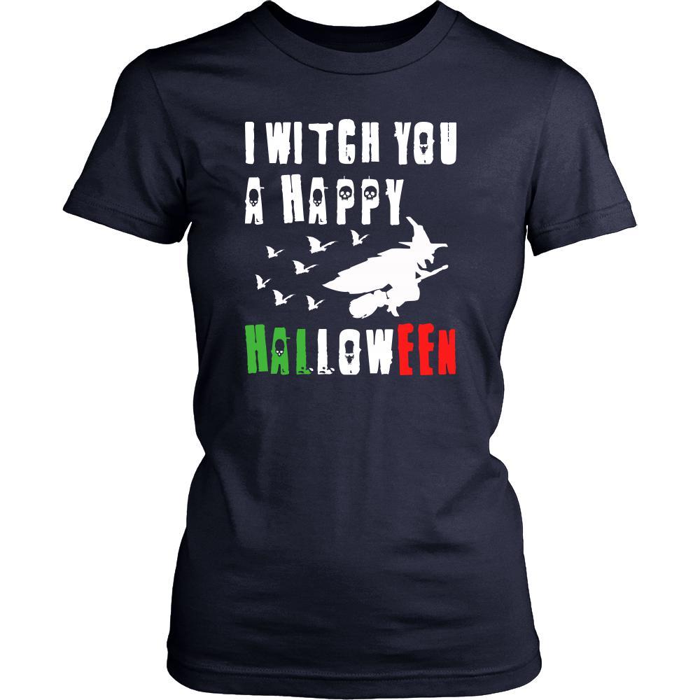 Halloween Shirt-I Witch You a Happy Halloween-T-shirt-Teelime | shirts-hoodies-mugs