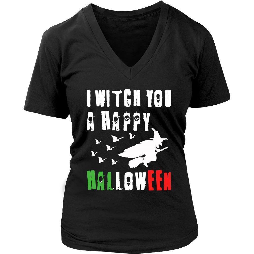 Halloween Shirt-I Witch You a Happy Halloween-T-shirt-Teelime | shirts-hoodies-mugs