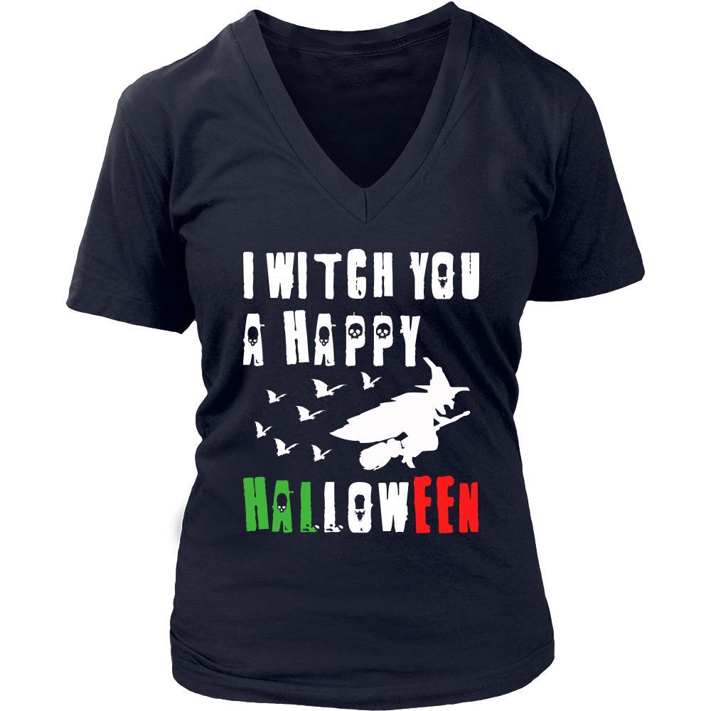 Halloween Shirt-I Witch You a Happy Halloween-T-shirt-Teelime | shirts-hoodies-mugs
