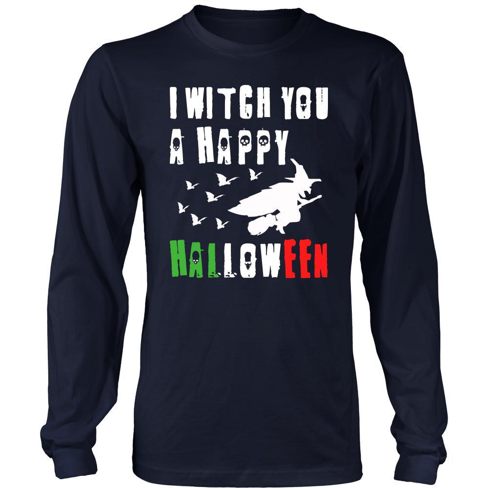 Halloween Shirt-I Witch You a Happy Halloween-T-shirt-Teelime | shirts-hoodies-mugs