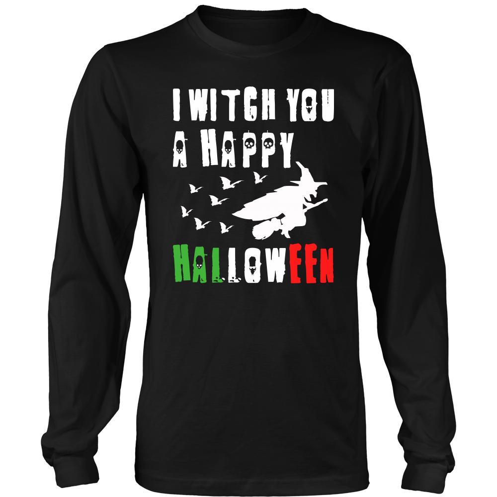 Halloween Shirt-I Witch You a Happy Halloween-T-shirt-Teelime | shirts-hoodies-mugs