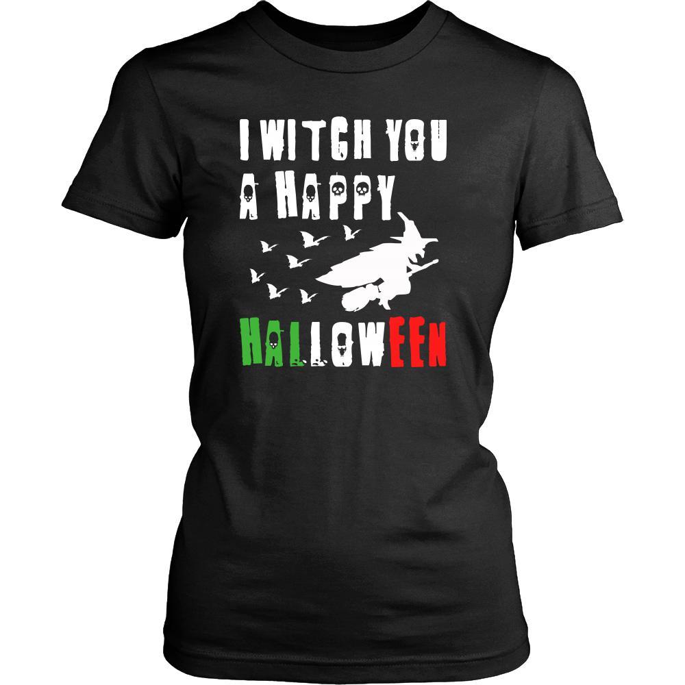 Halloween Shirt-I Witch You a Happy Halloween-T-shirt-Teelime | shirts-hoodies-mugs