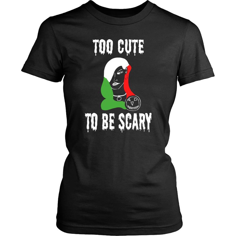 Halloween Shirt -Too Cute to be Scary - Italian Lady-T-shirt-Teelime | shirts-hoodies-mugs