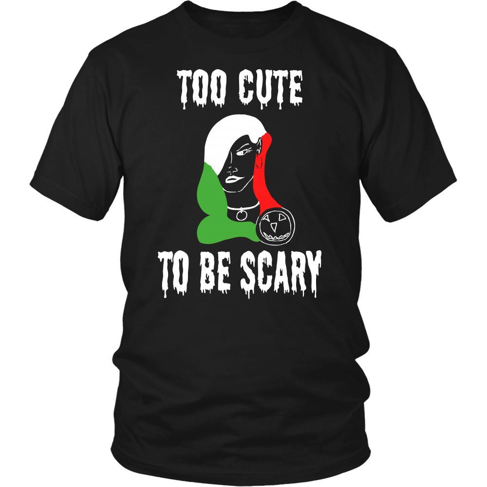 Halloween Shirt -Too Cute to be Scary - Italian Lady-T-shirt-Teelime | shirts-hoodies-mugs