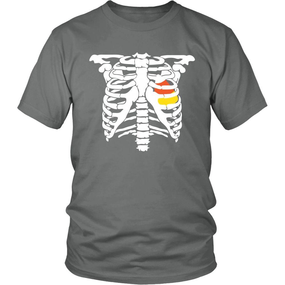 Halloween T Shirt - Candy Corn Heart-T-shirt-Teelime | shirts-hoodies-mugs