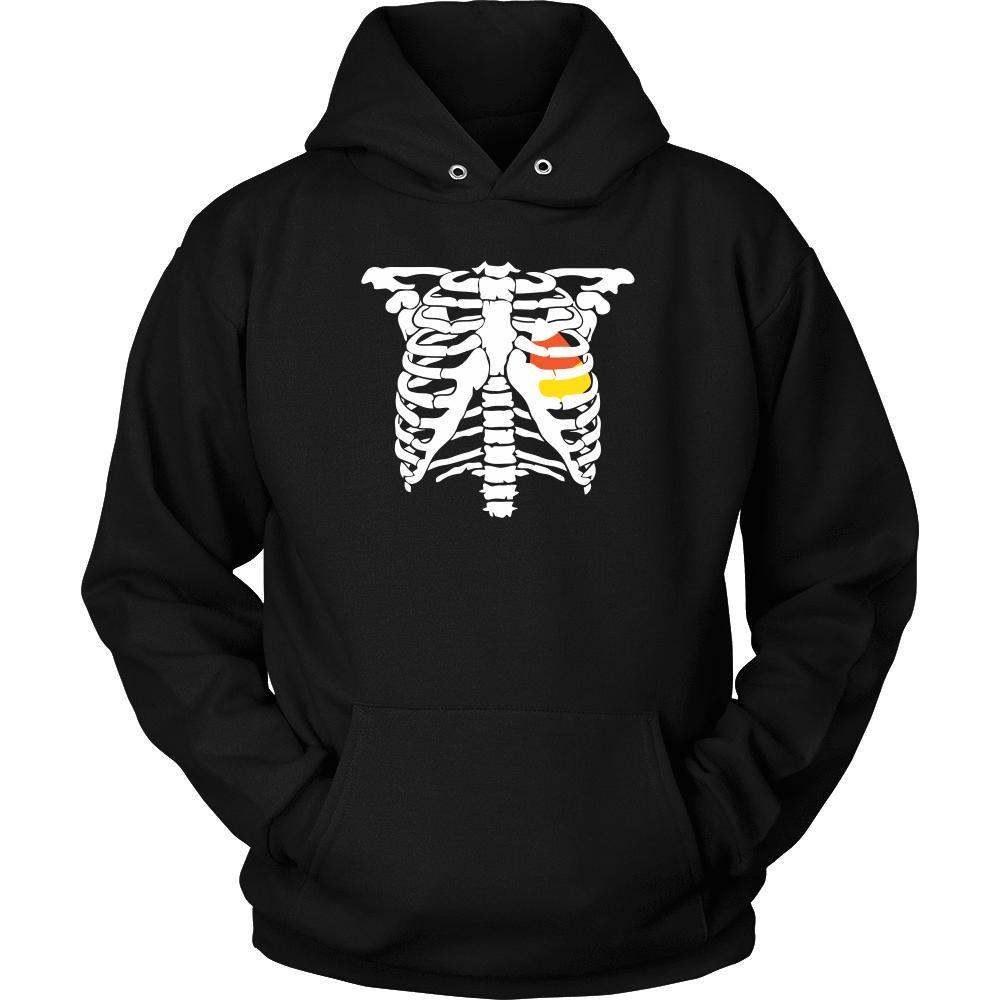 Halloween T Shirt - Candy Corn Heart-T-shirt-Teelime | shirts-hoodies-mugs
