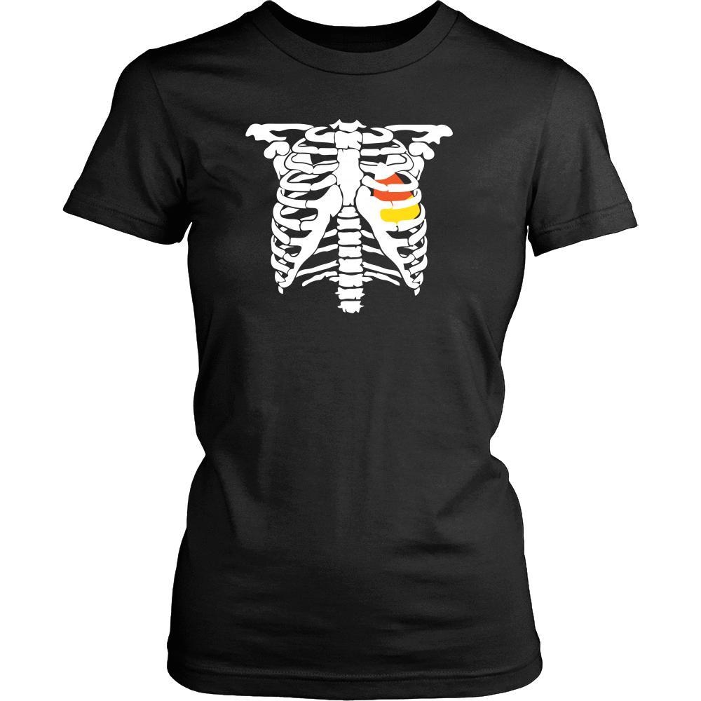 Halloween T Shirt - Candy Corn Heart-T-shirt-Teelime | shirts-hoodies-mugs