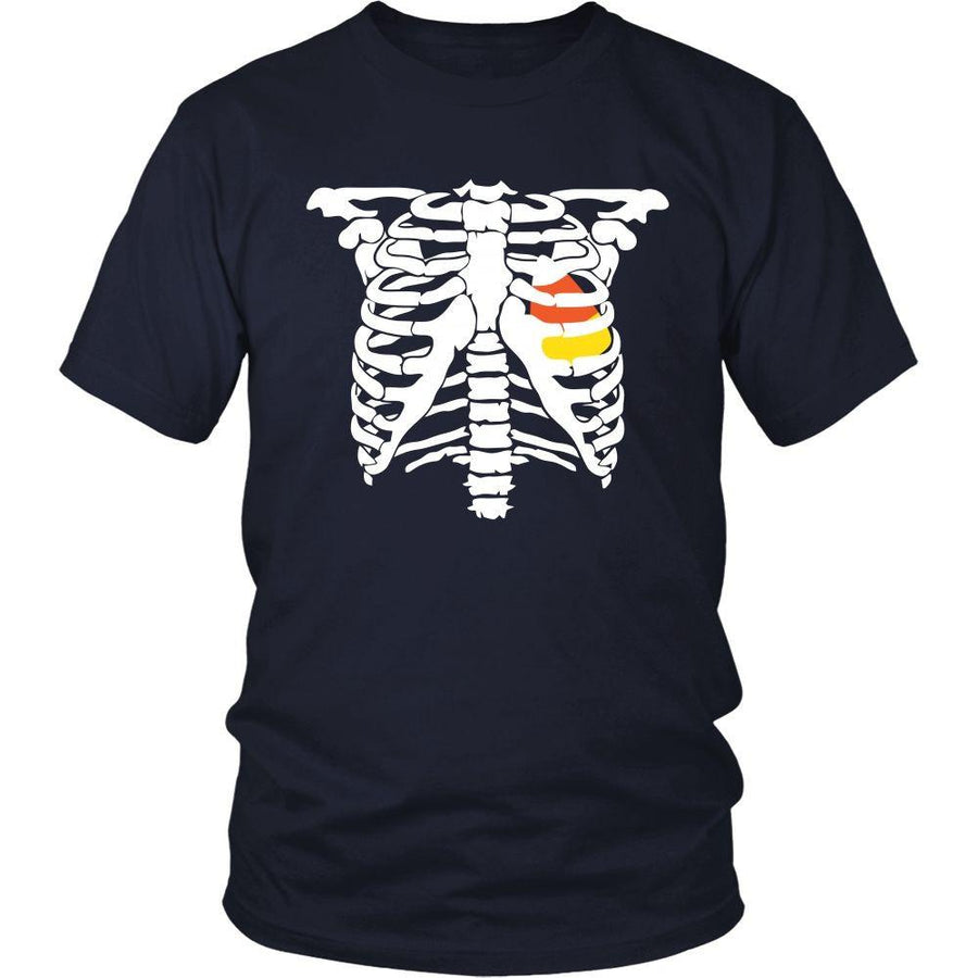 Halloween T Shirt - Candy Corn Heart-T-shirt-Teelime | shirts-hoodies-mugs