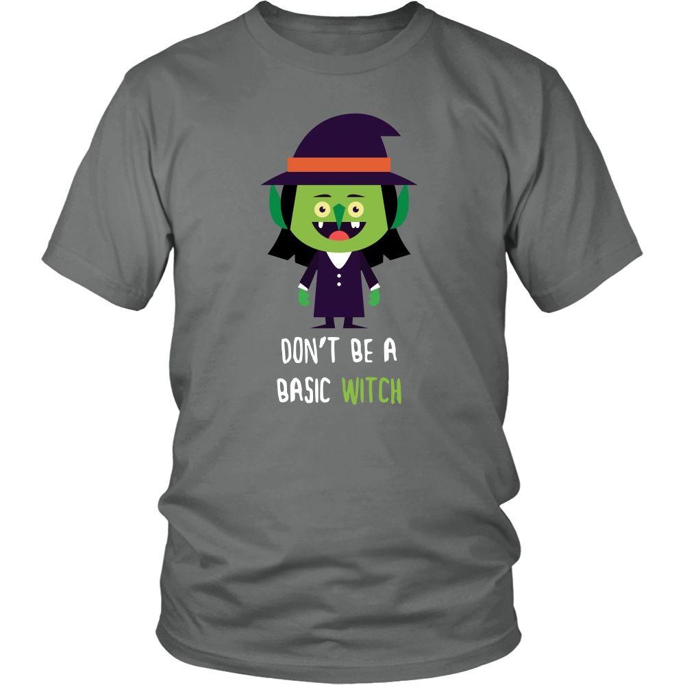 Halloween T Shirt - Don't be a Basic Witch-T-shirt-Teelime | shirts-hoodies-mugs