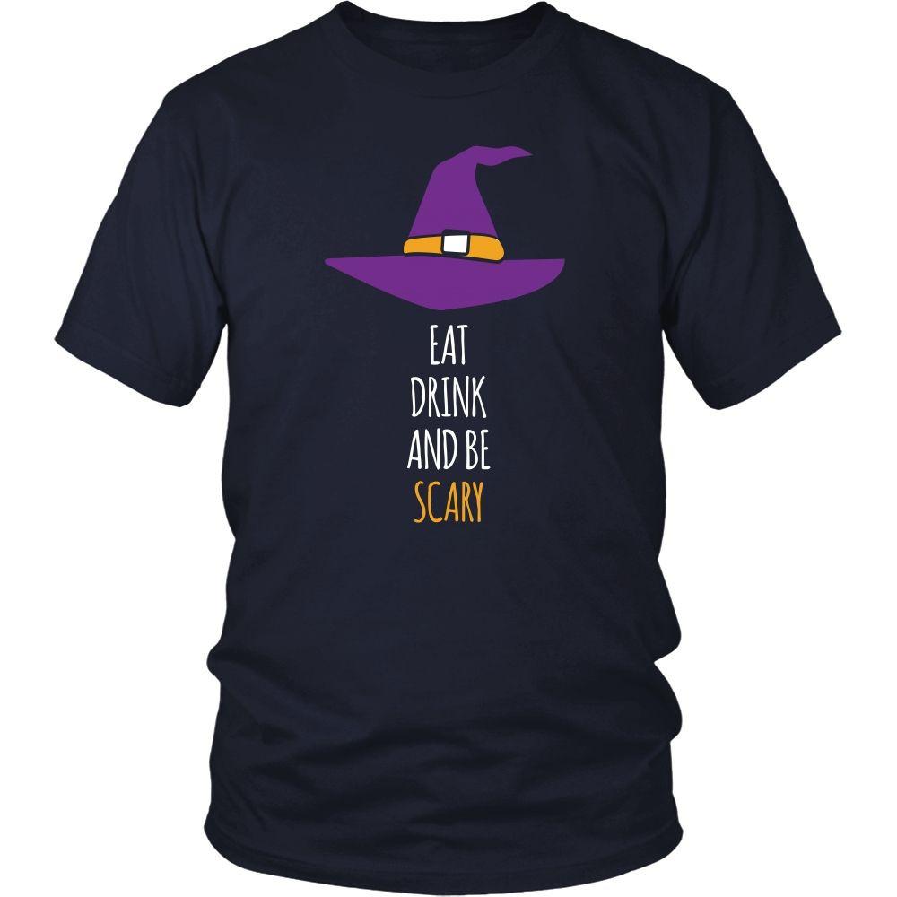 Halloween T Shirt - Eat Drink and Be Scary-T-shirt-Teelime | shirts-hoodies-mugs