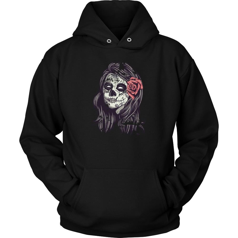 Halloween T Shirt - Sugar Skull Lady-T-shirt-Teelime | shirts-hoodies-mugs